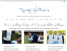 Tablet Screenshot of dynastygoalkeeping.com